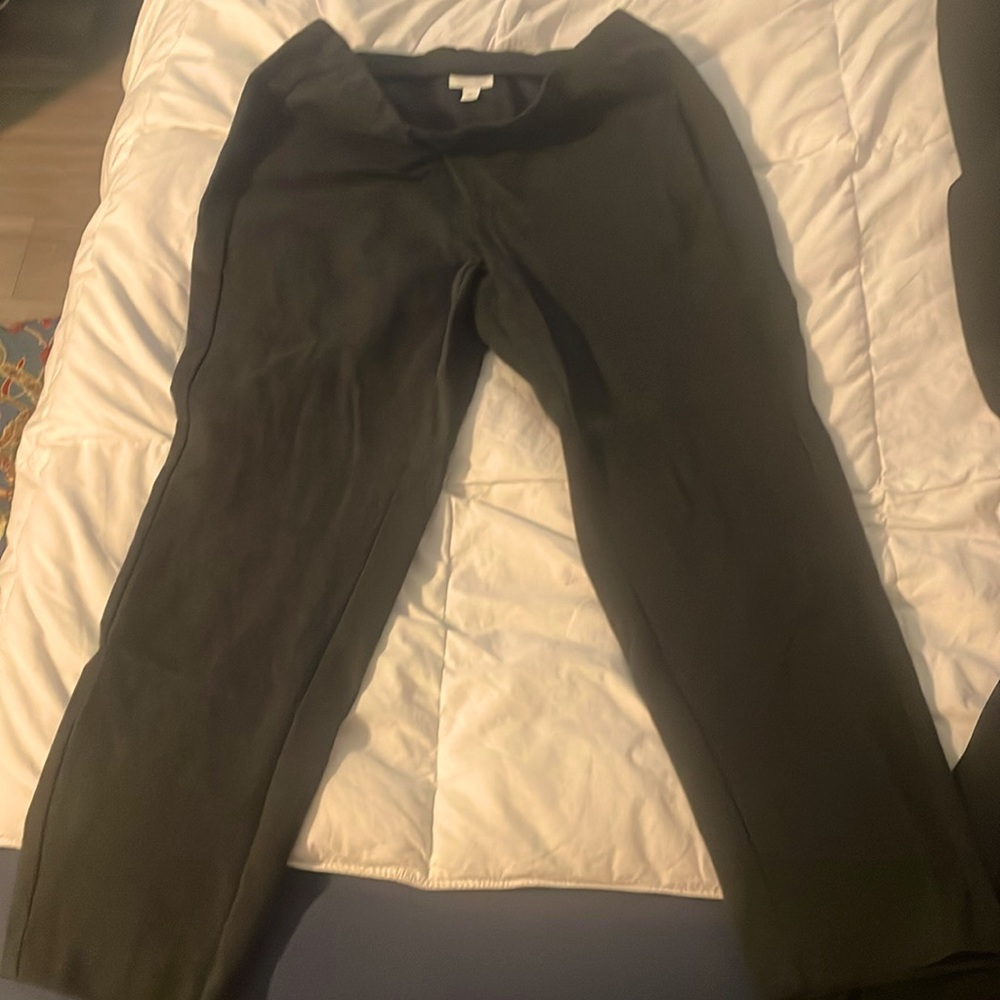 J.Jill Ponte Slim Leg pull on pants. Heather charcoal grey size:medium